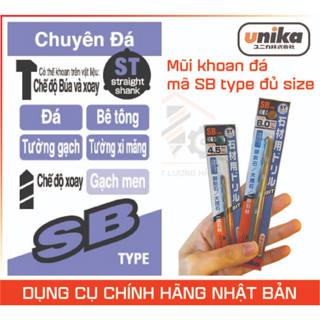 SB Mũi khoan chuyên đá, khoan được đá Granite mã SB Unika Nhật khoan nhiều chất liệu Đá, Bê Tông, Block ,Vữa, chuôi tròn