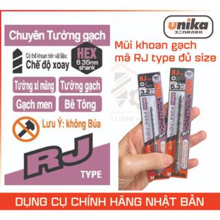 RJ Mũi khoan tường gạch Unika Nhật khoan được trên nhiều chất liệu Bê Tông, Tường Block, Vữa, Gạch, Đá chuôi lục giác