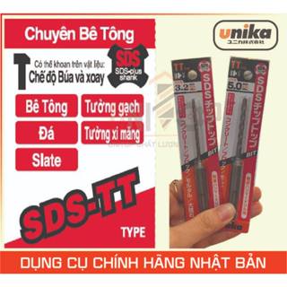 TT Mũi khoan bê tông loại tốt Unika Nhật khoan nhiều chất liệu Bê Tông, Tường Block, Vữa, Gạch, Đá, chuôi cài SDS