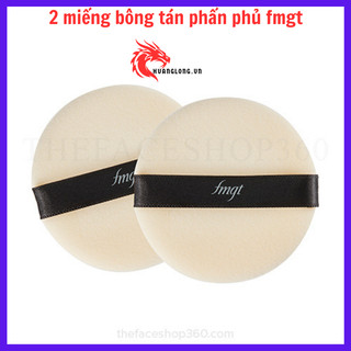 2 miếng bông phấn, bông dặm phấn tròn, bông tán phấn fmgt cao cấp túi 2 miếng chất liệu cotton tự nhiên