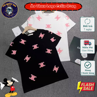 Áo Thun CeLin Lông Hồng Cổ Tròn 💙 Chất Cotton Co Giãn, Thoáng Mát