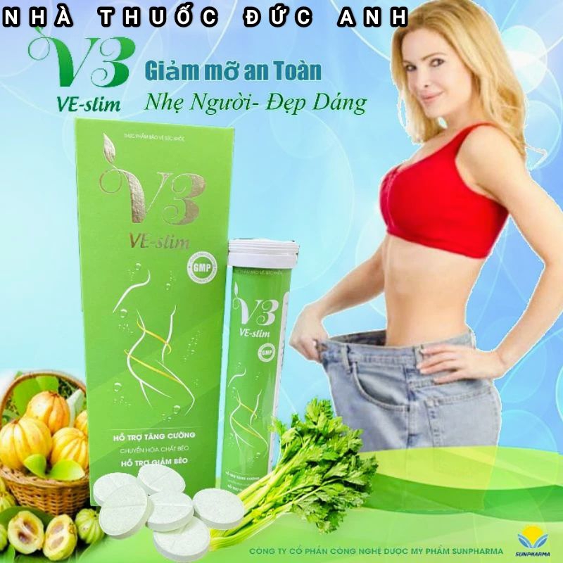 VIÊN SỦI GIẢM CÂN V3 VE-SLIM GIẢM CÂN AN TOÀN SIÊU TỐC