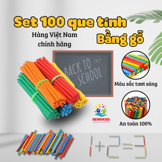 Bộ 100 Que Tính Bằng Gỗ Giúp Bé Làm Quen Phép Tính que Tính Học Toán Nhà Trường Khuyên Dùng