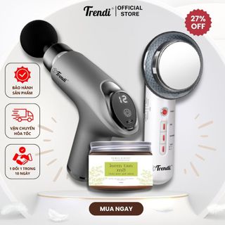 Combo Máy Massage Giảm Mỡ Bụng Đùi Mông Công Nghệ Sóng Âm Sonic và Máy Massage Toàn Thân Cầm Tay Trendi 4 Đầu Massage