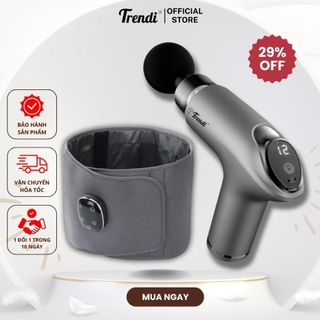 Combo Máy Massage Mát Xa Toàn Thân Cầm Tay 4 Đầu Massage và Đai Massage Thắt Lưng Cột Sống Mát Xa Rung Kết Hợp Làm Nóng