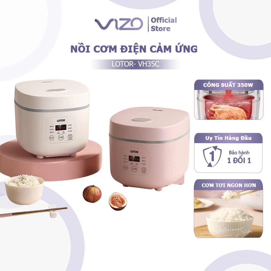 Nồi Cơm Điện Tử Nồi Cơm Điện Mini Lotor Dung Tích Lòng Nồi 1.6L Công Suất 350W Hẹn Trước Tới 24h