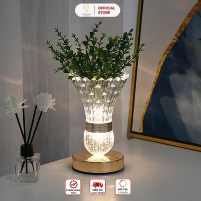 Đèn Bàn Trang Trí Energy Green Lighting DB-987 - Kiểu Dáng Lọ Hoa - Trang Trí Phòng Khách ,Phòng Ngủ - 3 Chế độ Ánh Sáng