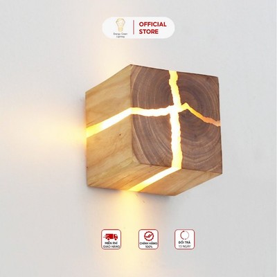 Đèn Tường Gỗ Nứt Tự Nhiên Energy Green Lighting TN172 - Phong Cách Độc Đáo Trang Trí Phòng Khách, Phòng Ngủ - BH 1 Năm