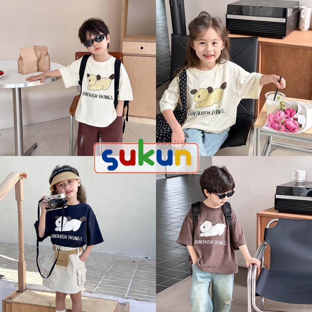 Áo thun bé trai bé gái AMBB loại đẹp hàng chuẩn Áo cộc tay cho bé Kunkid Áo thun cộc tay trẻ em Sukun