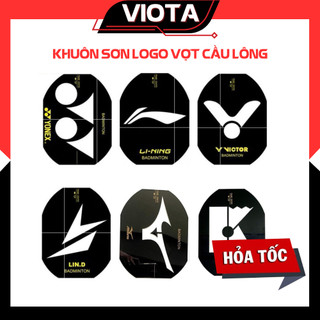 Khuôn sơn Logo VIOTA vợt cầu lông yonex victor lining mizuno lindan kumpoo tặng kèm bút sơn BS02