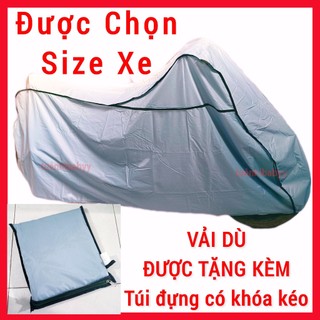 Bạt phủ trùm xe máy Vải Dù(Được chọn Size xe) chống nắng nóng