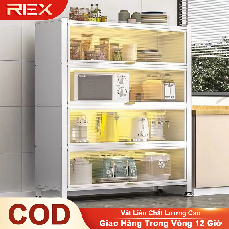 REX Kệ Nhà Bếp Đa Năng 3/4/5 Tầng Thông Minh Kệ Vi Sóng Chống Bụi lưu trữ đồ dùng bàn bếp