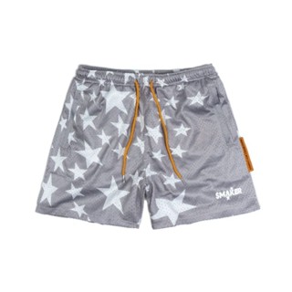   SMAKER  Quần đùi nam kiểu thể thao quần short vải lưới mesh cao cấp-STARS MESH SHORT IN GREY 