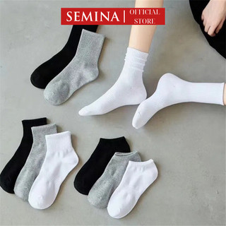 Tất vớ nam nữ SEMINA chất liệu vải Hàn co giãn bốn chiều Tất kiểu dáng trơn phong cách hiện đại TN145