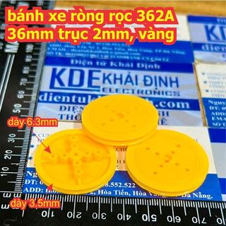 10 cái bánh xe ròng rọc 302A 362A 363A phi 30mm / 36mm trục 2mm / 3mm vàng kde3012