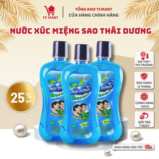 Nước súc miệng bạc hà Thái Dương 500ml - Giúp khử sạch mùi hôi, giữ cho hơi thở thơm mát - CHÍNH HÃNG