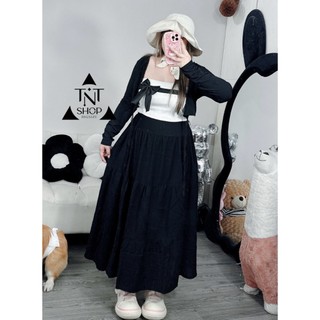 CHÂN VÁY ĐŨI MIDI XÒE TẦNG [TNT SHOP BIGSIZE 60KG 90KG]