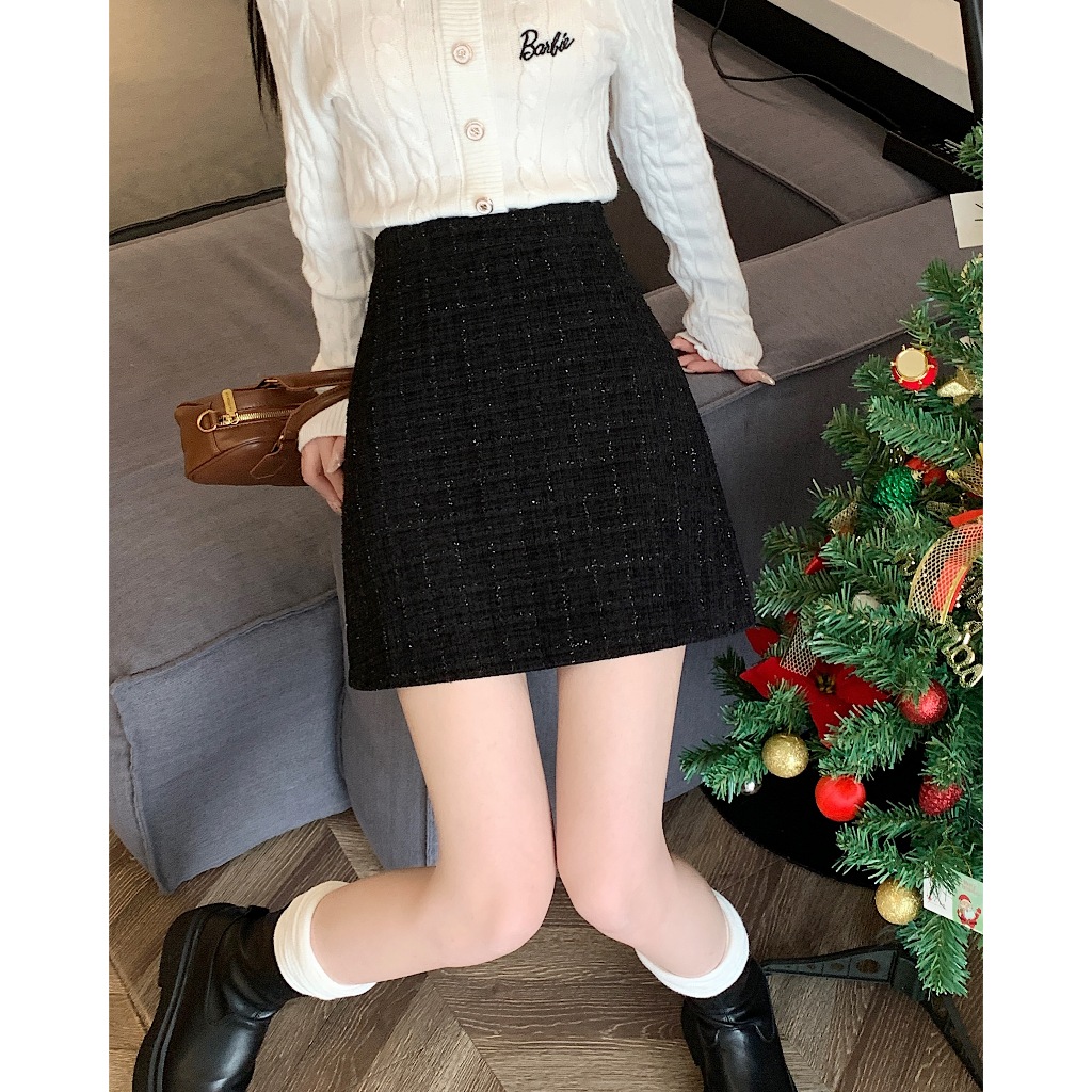 Chân Váy Dạ Kim Sa Lấp Lánh Sang Trọng Có Quần Trong Khóa Kéo Sau Lưng Mầu Hot Trend V005 | BigBuy360 - bigbuy360.vn