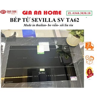 Bếp từ đôi sevilla SV TA62 . bếp điện từ đôi chính hãng. bếp từ đôi âm bàn thế hệ mới . bếp 2 lò từ bo viền kim loại