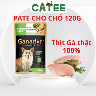 Pate ganador dành cho chó mọi lứa tuổi làm từ thịt gà thật 120g