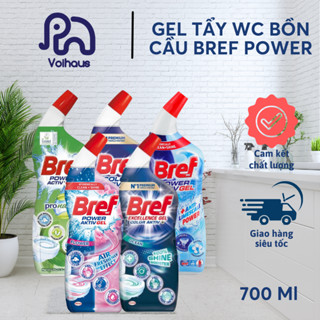[Hàng mới] Chai gel dung dịch vệ sinh, chất tẩy rửa bồn cầu, tẩy đa năng WC Bref Power Activechai khử mùi hôi chai 700ml