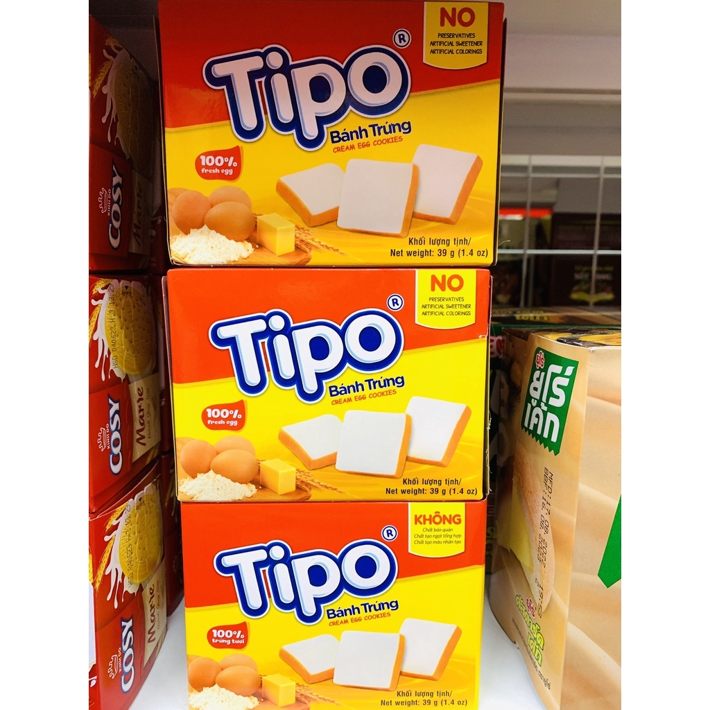 [LỐC 12 HỘP] Bánh Tipo Trứng 39g