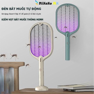 Vợt Muỗi Thông Minh Kiêm Đèn Bắt Muỗi 2 Trong 1, Vợt Bắt Muỗi MiKaKo. Chống Chai Pin Lithium Bằng Smart Chip 1C.