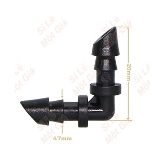 Đầu nối ống nước 90 độ cho ống 6mm phụ kiện hệ thống tưới vườn