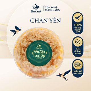 Chân yến tinh chế nguyên chất Khánh Hòa cao cấp làm thủ công không tạp chất sợi dai thơm ngon hộp Sen Nest