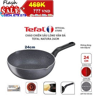 Chảo chiên sâu lòng Tefal Natura B2266495 24cm - Chống dính tuyệt vời- Báo nhiệt thông minh - Hàng chính hãng