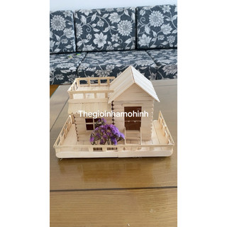 Nhà mô hình,mô hình que kem, nhà que kem, que kem handmade
