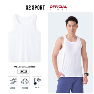 Áo ba lỗ nam lót trong S2 SPORT tanktop thể thao thun co giãn 100% cotton mềm thấm hút mồ hôi - SC21