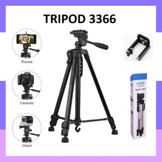  Gậy 3 chân Giá đỡ Điện Thoại Trippod 3366 Có Tay Cầm Quay Phim Cao 1m40 