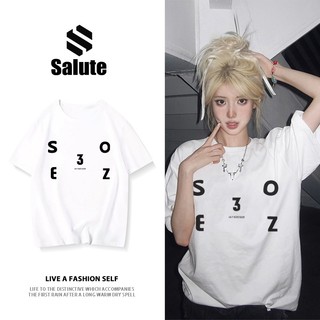 Áo phông trắng Salute nam nữ local brand áo thun unisex rộng ngầu phố In Chữ mùa hè Y0822
