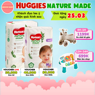 Bỉm HUGGIES siêu cao cấp Platinum Nature Made size M58/L44/XL38/XXL26/S82/NB60 - Mochishop