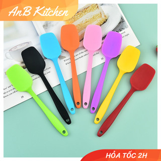 Phới vét bột Silicon dạng thìa, Thìa đúc Silicon Chịu Nhiệt 28cm