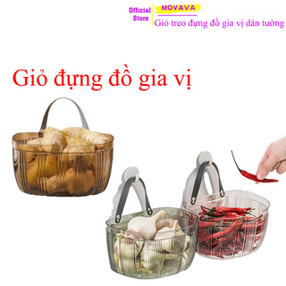 Giỏ treo đồ gia vị , đựng đồ gia vị đa năng thông minh dính tường siêu chắc - Movava