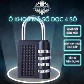 Ổ khóa mã số dọc inox CJSJ, khóa mã số 4 chữ số bảo mật, chất liệu hợp kim inox chống gỉ, cao cấp