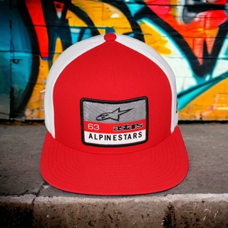Nón snapback alpine đỏ lưới trắng mới 2024 al001r