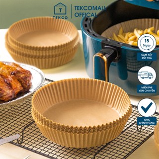 Set 50 Miếng Giấy Lót Nồi Chiên Không Dầu TEKCO STATION Hình Khuôn Bánh Trơn Bóng Chống Thấm Dầu