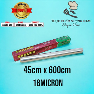 Giấy bạc nướng thực phẩm 45cmx600cm sakura sk18