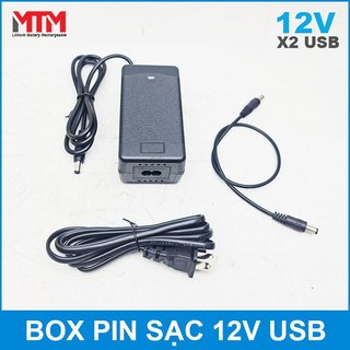 Box pin lithium 12V 12Ah 15A cổng USB