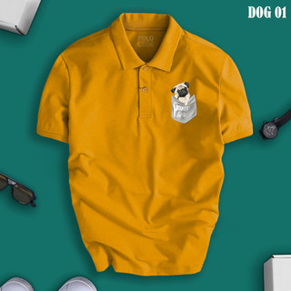 Áo thun Polo cổ bẻ PUG DOG siêu dễ thương, chất CVC cá sấu cao cấp, thiết kế cuốn hút, chuẩn form