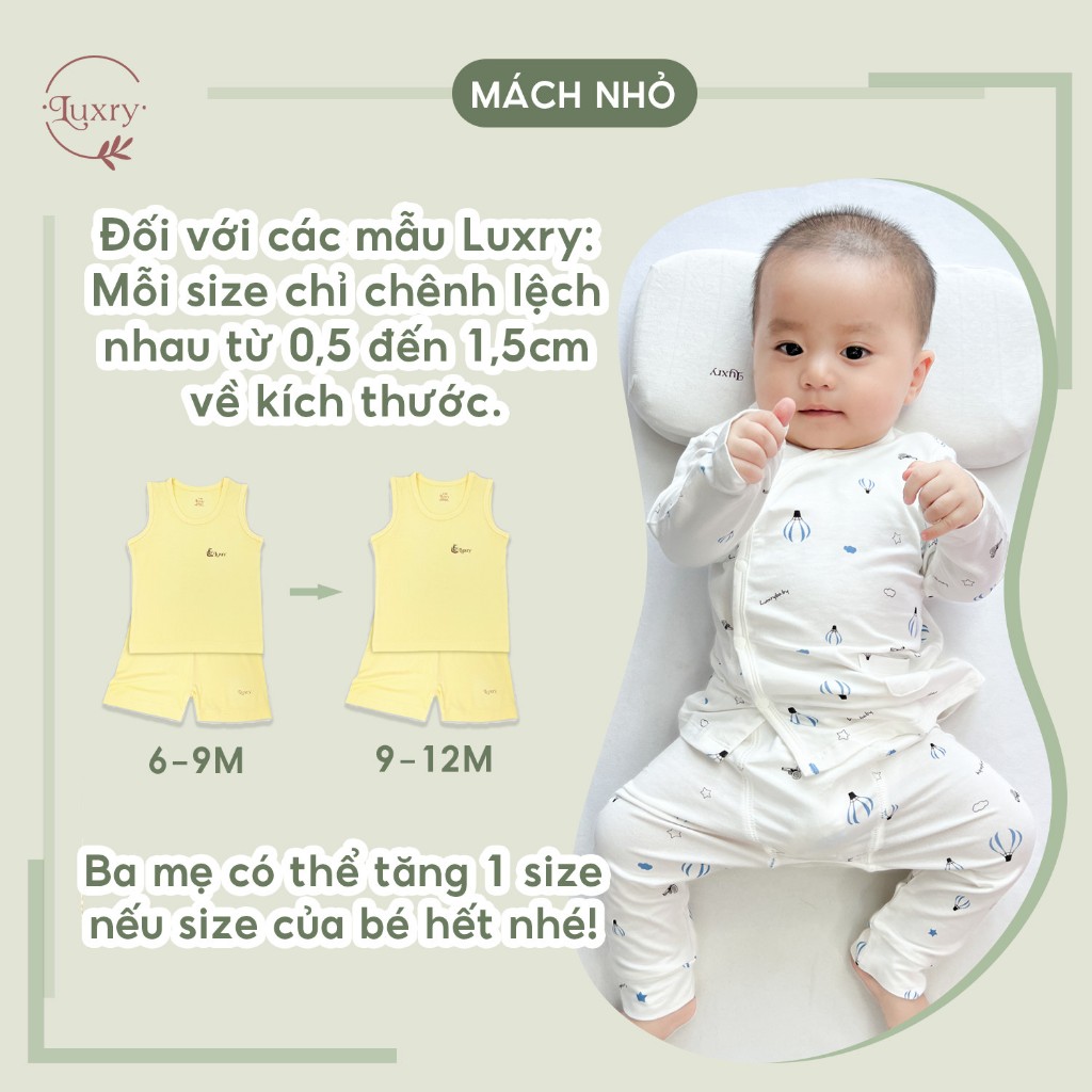 Sale lẻ size từ 6 tháng đến 12 tháng Luxry vải sợi tre