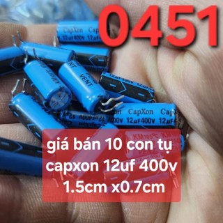 Tụ hóa 12uf 400v hàng tốt giá bán 10 con tụ