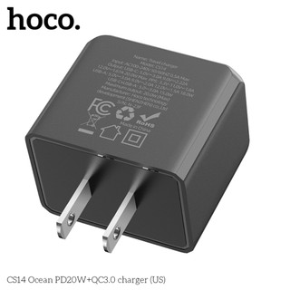 Củ Sạc Nhanh 2 Cổng Hoco CS14 OCEAN PD20W+QC3.0(Mỹ)