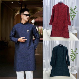  Áo Dài Nam Cách Tân Bê Cháp Chụp Ảnh Cưới Hỏi Tết Khóa Sau Dáng Ngắn N002 