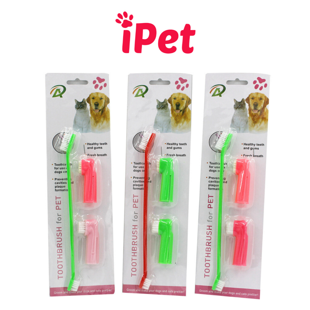 Bàn Chải Đánh Răng 2 Đầu Cho Chó Mèo - iPet Shop