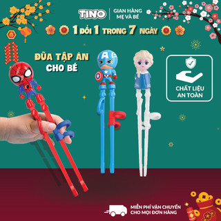 Đũa tập ăn cho bé nhân vật hoạt hình 3D, chất liệu an toàn cho bé