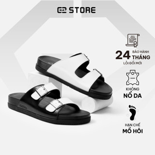 Sandal nam G2 Cupid kiểu dép 2 quai ngang, Dép lê nam bằng da cao cấp đế cao 3,5cm làm dép đi biển